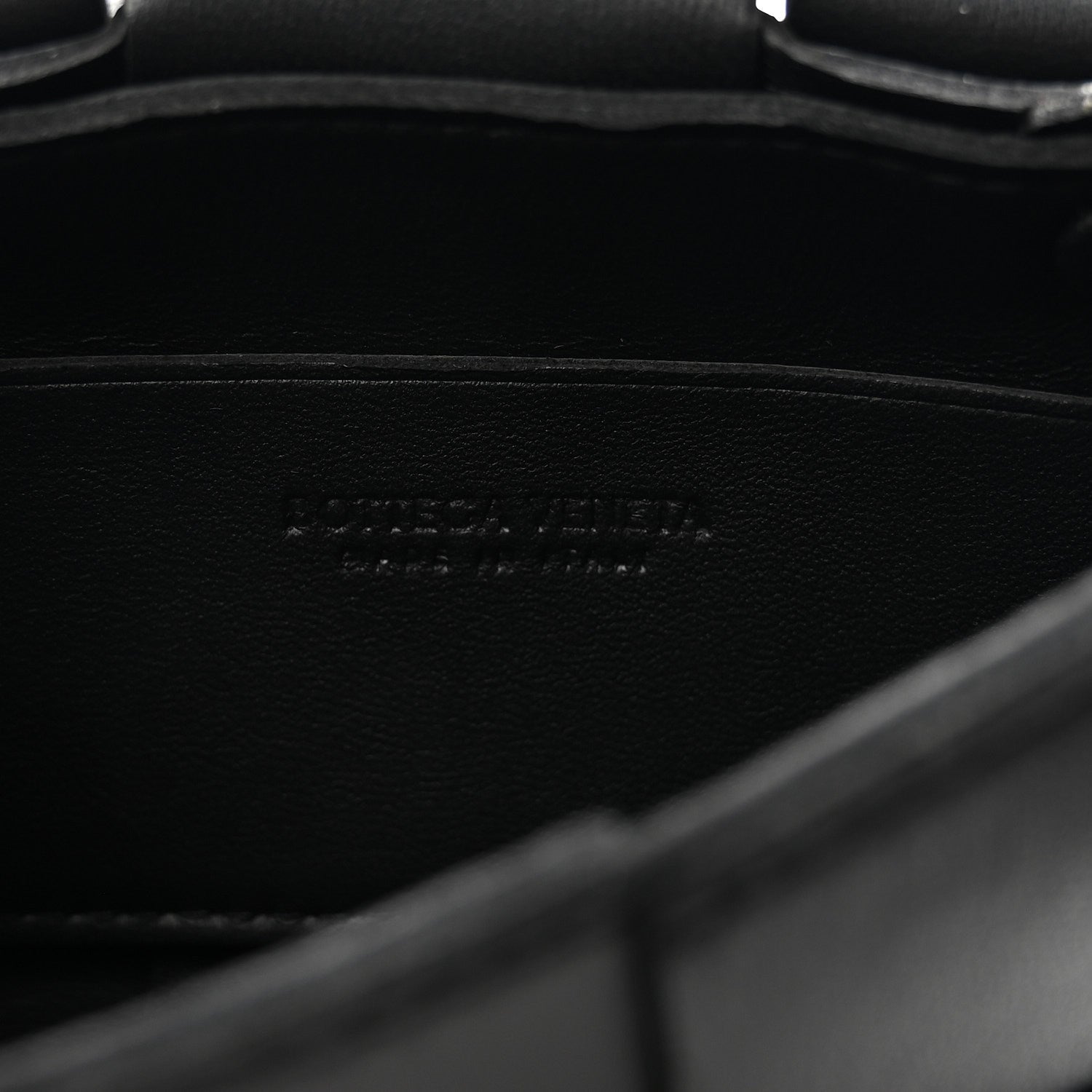 Lambskin Maxi Intrecciato Extra Mini Cassette Crossbody Bag Black