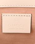 Calfskin Matelasse Aria Super Mini GG Marmont Shoulder Bag Mystic White