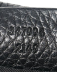 Pebbled Calfskin Small Soho Disco Bag Black