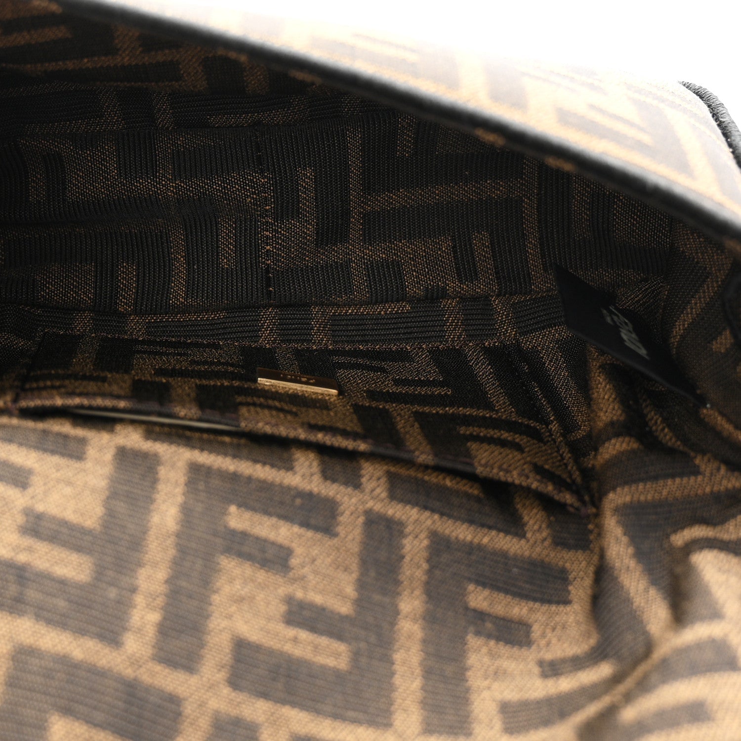 Fabric Jacquard FF 1974 Mini Baguette Tobacco Moro Black