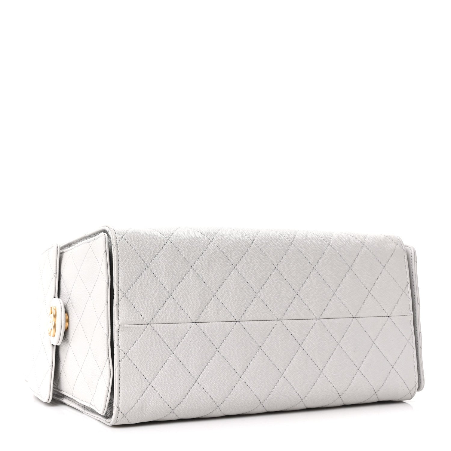 Caviar Quilted Medium CHNL 25 Handbag Light Gray