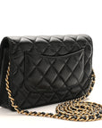 Aged Calfskin Lucky Charms 2.55 Reissue Wallet on Chain WOC Black