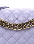 Caviar Quilted Medium Boy Flap Light Purple