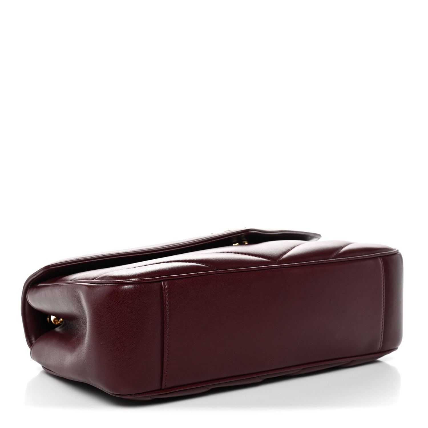 Lambskin Chevron Quilted Medium LouLou Rouge Cabernet