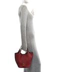 Taurillon Clemence Picotin Lock 22 MM Rouge H
