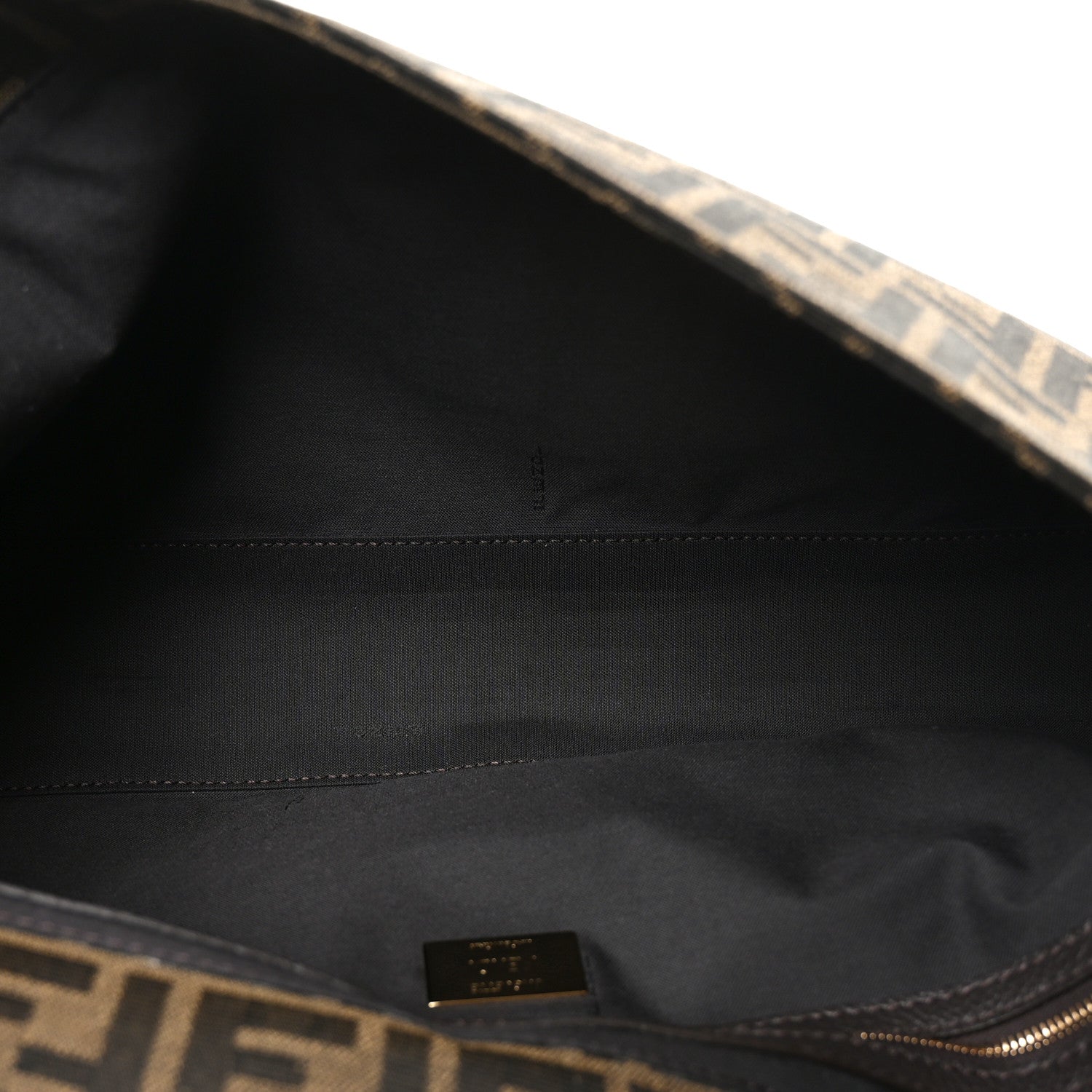 Fabric Jacquard FF 1974 Maxi Baguette Tobacco Moro Black