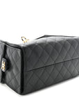 Caviar Quilted Small CHNL 25 Handbag Black
