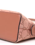 Monogram Textured Dollar Calfskin Small Ophidia Dome Shoulder Bag Cloche Rose Pink