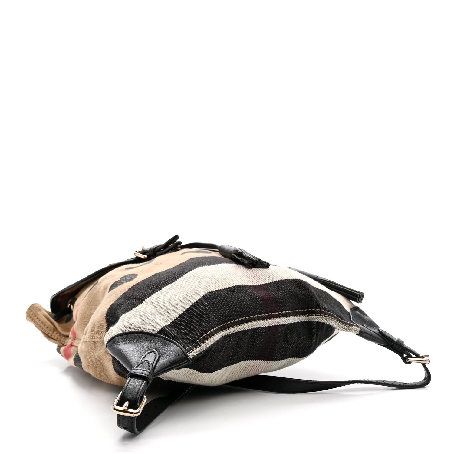 Overdyed Canvas Mega Check Heart Print Medium Chiltern Backpack Black