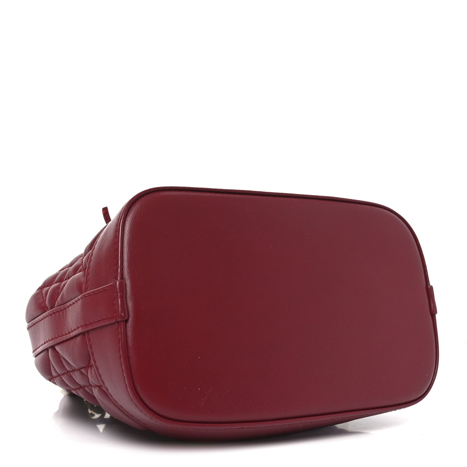 Lambskin Cannage Miss D1OR Bucket Bag Cherry Red