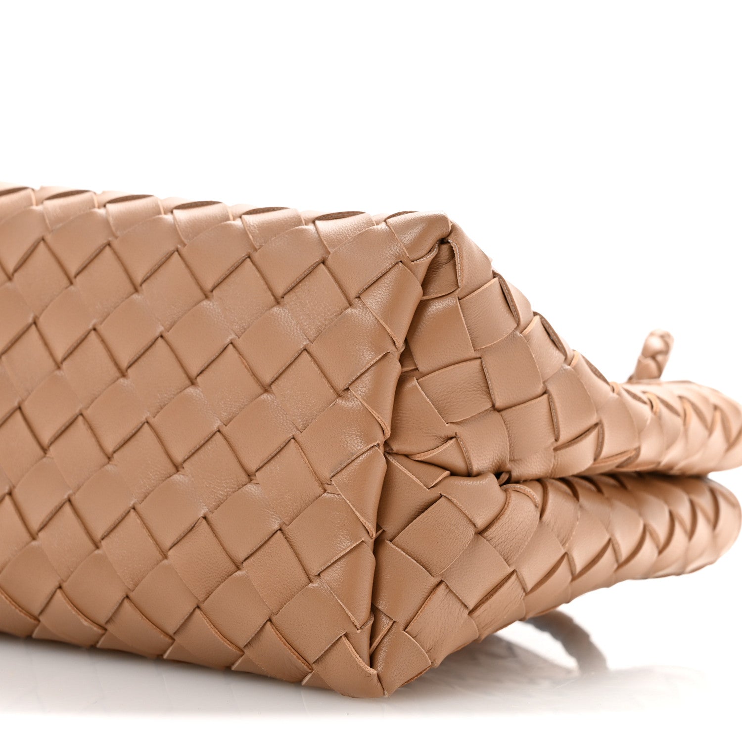 Nappa Intrecciato Small Andiamo Shoulder Bag Biscuit