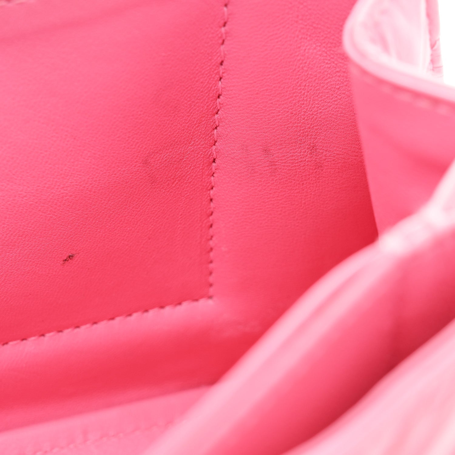 Crushed Calfskin Quilted Small Crush Chain Bag Sweet Pink