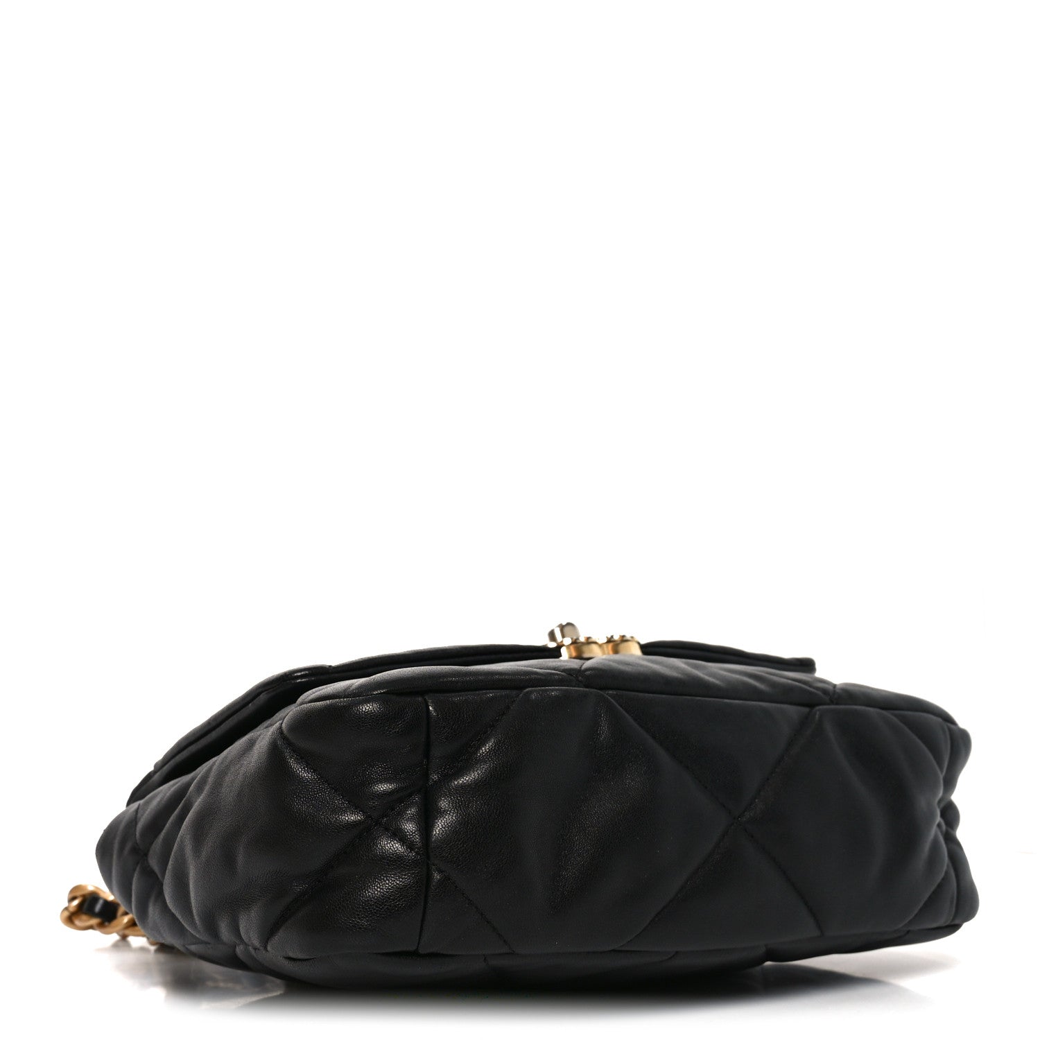 Lambskin Quilted Medium CHNL 19 Flap Black