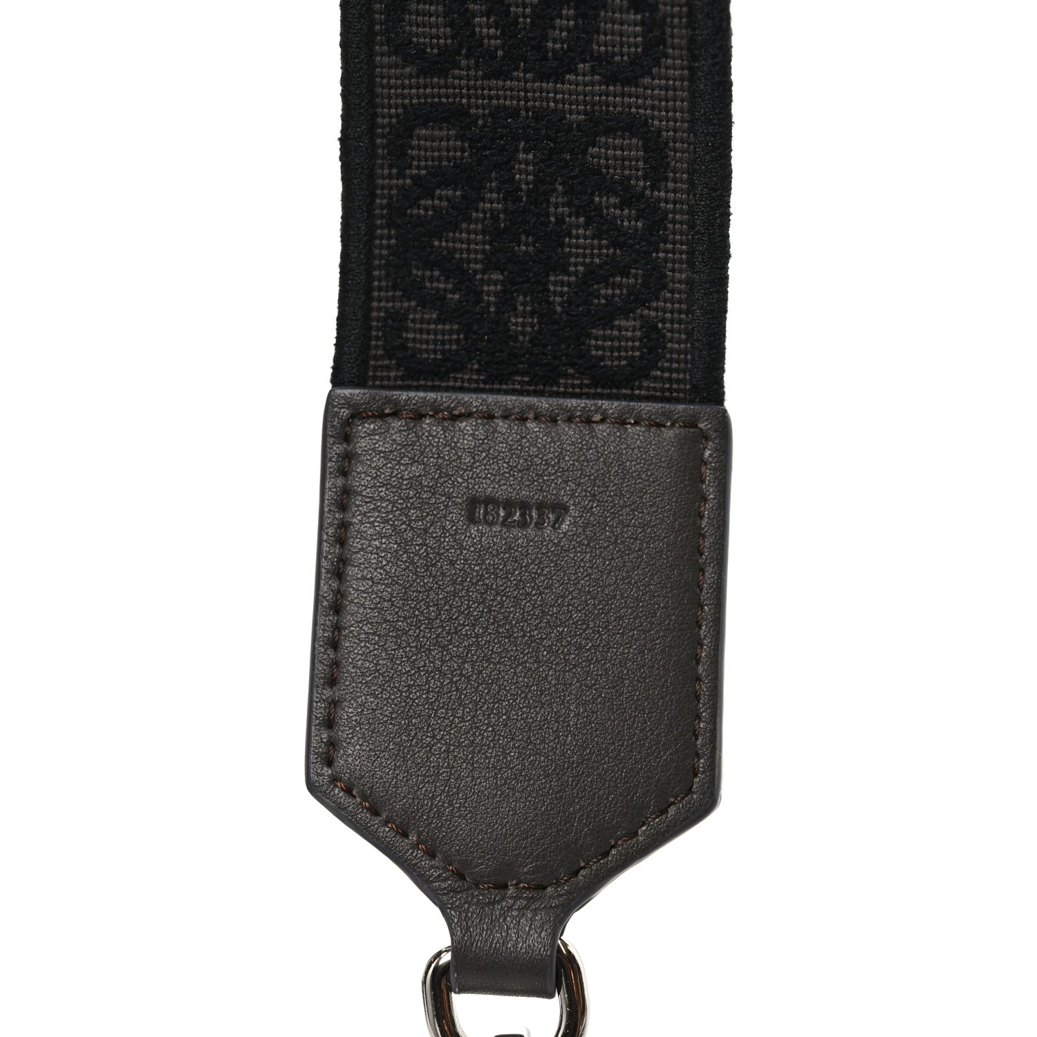 X SUNA FUJITA Calfskin Jacquard Mushroom Anagram Strap Maple