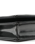Metallic Patent Micro-Cannage D1ORama Wallet on Chain Pouch Onyx Black