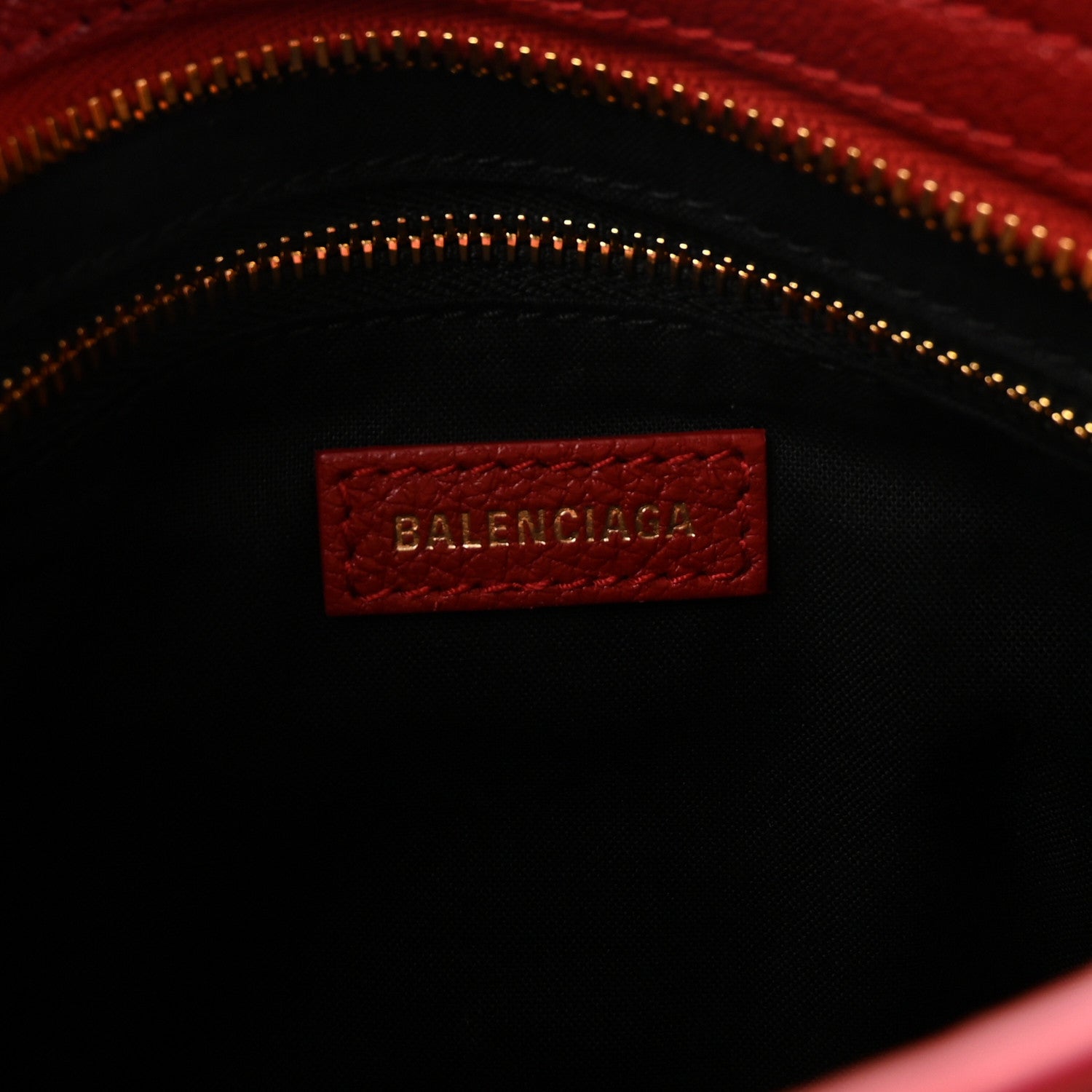 Chevre Gold Metallic Edge Hardware Mini City Rouge Groseille