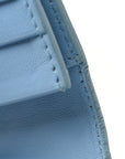 Nappa Intrecciato Continental Flap Wallet Light Blue