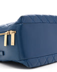 Lambskin Quilted Medium Trendy CC Bowling Bag Blue
