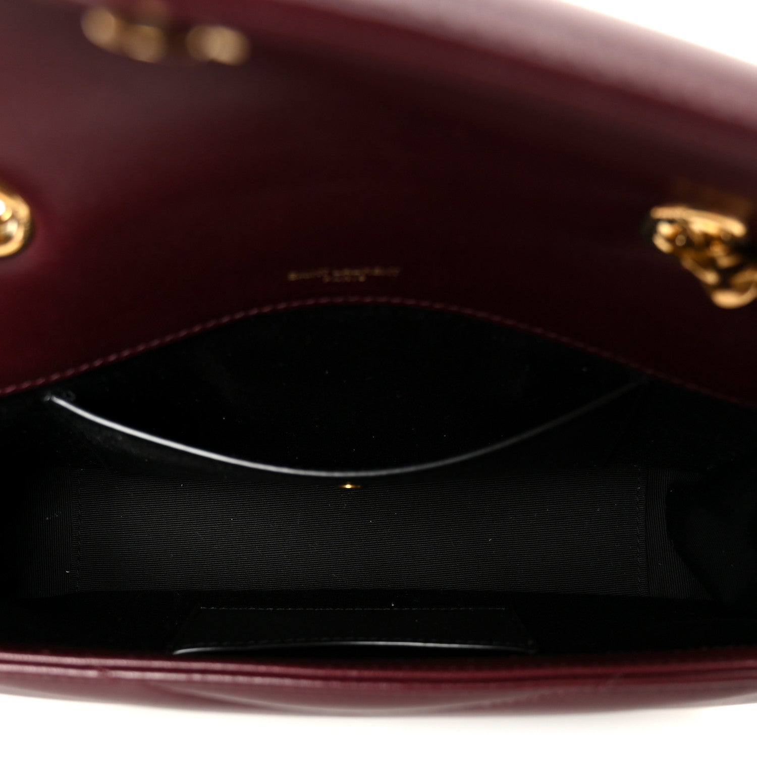 Lambskin Chevron Quilted Small LouLou Rouge Cabernet