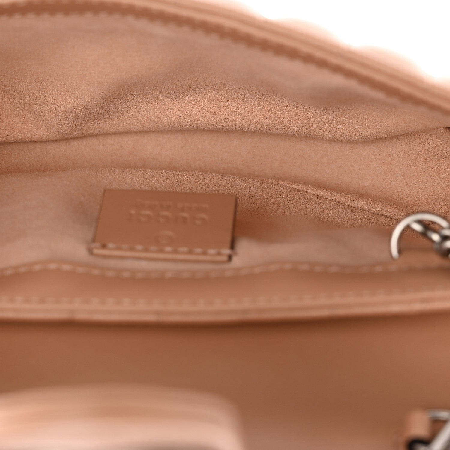 Calfskin Matelasse Aria Super Mini GG Marmont Shoulder Bag Camelia