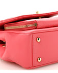 Caviar Quilted Small Business Affinity Flap Coral