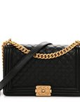 Caviar Quilted New Medium Boy Flap Black