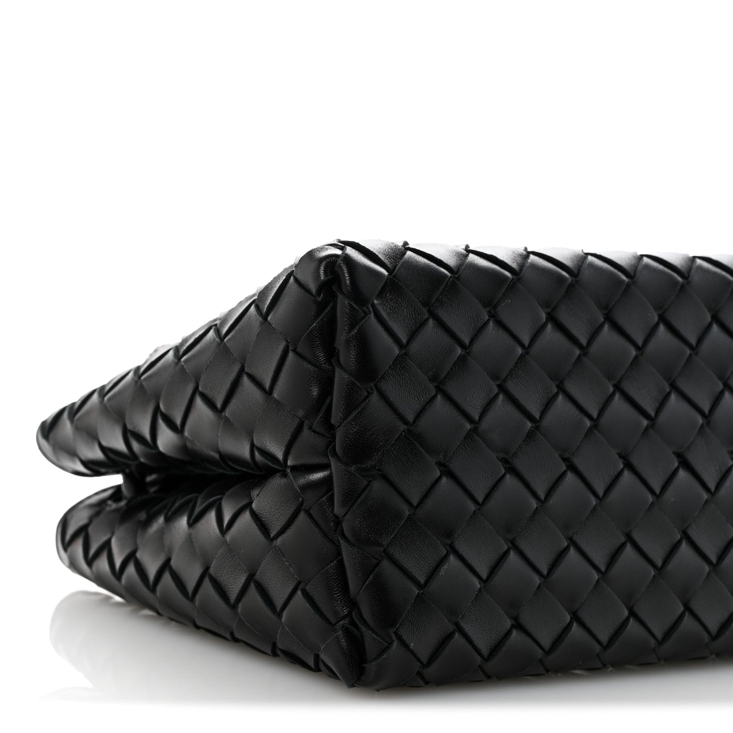 Nappa Intrecciato Small East West Andiamo Shoulder Bag Black