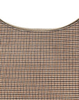 Wool Vitello Grace Small Houndstooth Small FNDIgraphy Hobo Bag Beige Ebano