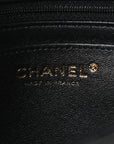 Lambskin Quilted Mini Rectangular Flap Black