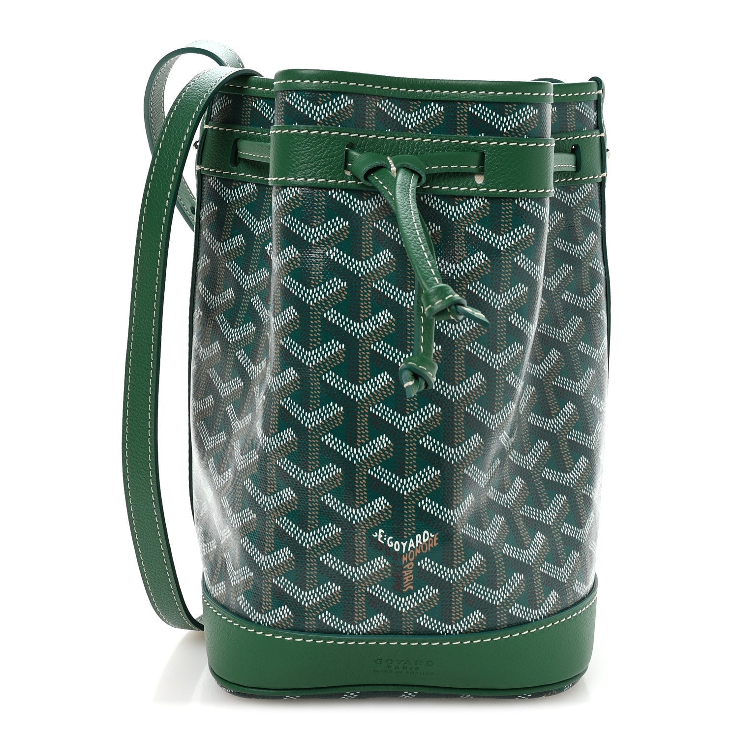 Goyardine Petit Flot Bucket Bag PM Green