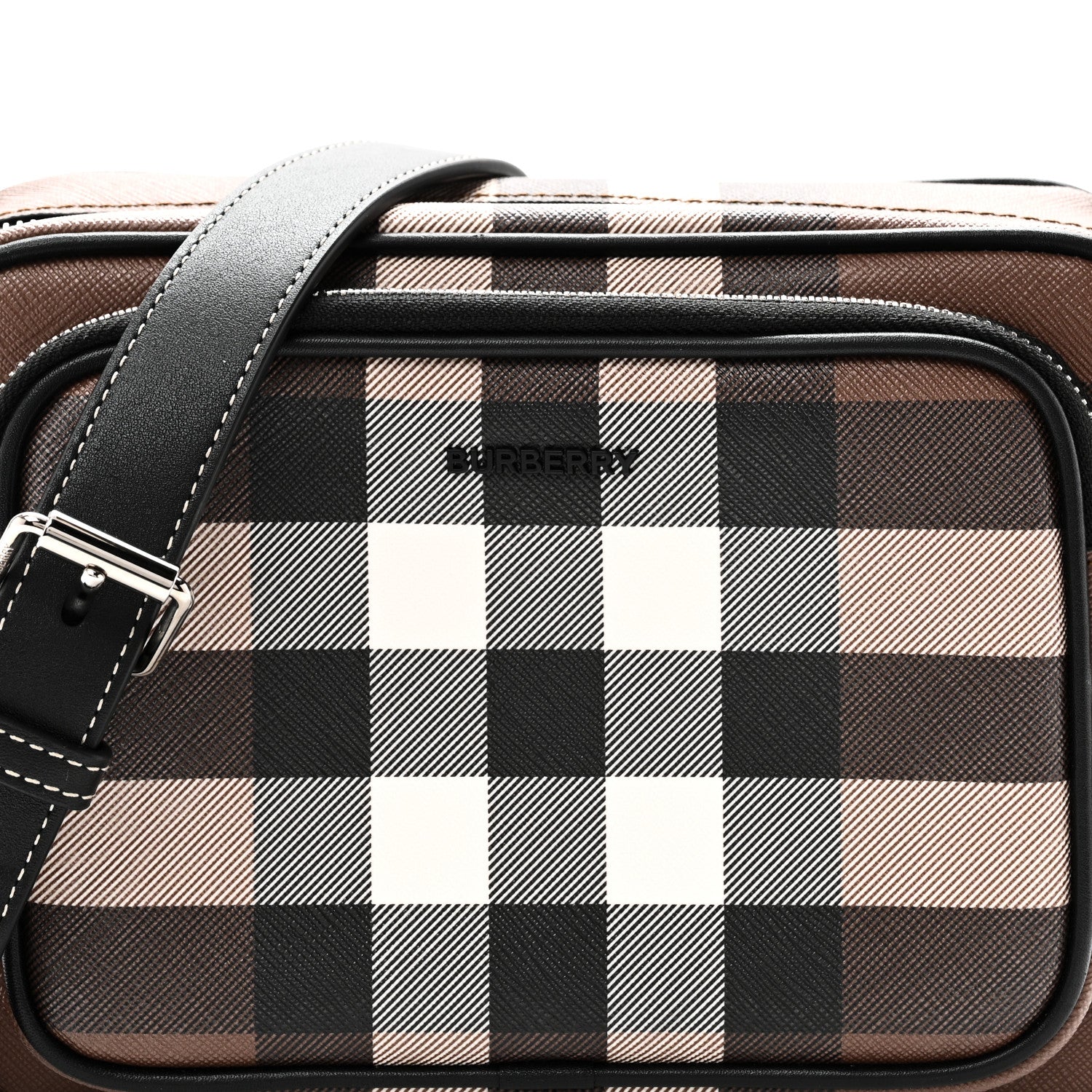 Canvas Check Paddy Messenger Birch Brown