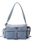 Nappa Medium Explore Shoulder Bag Aviation Blue