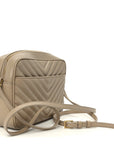Calfskin Matelasse Monogram Lou Camera Bag Dark Beige