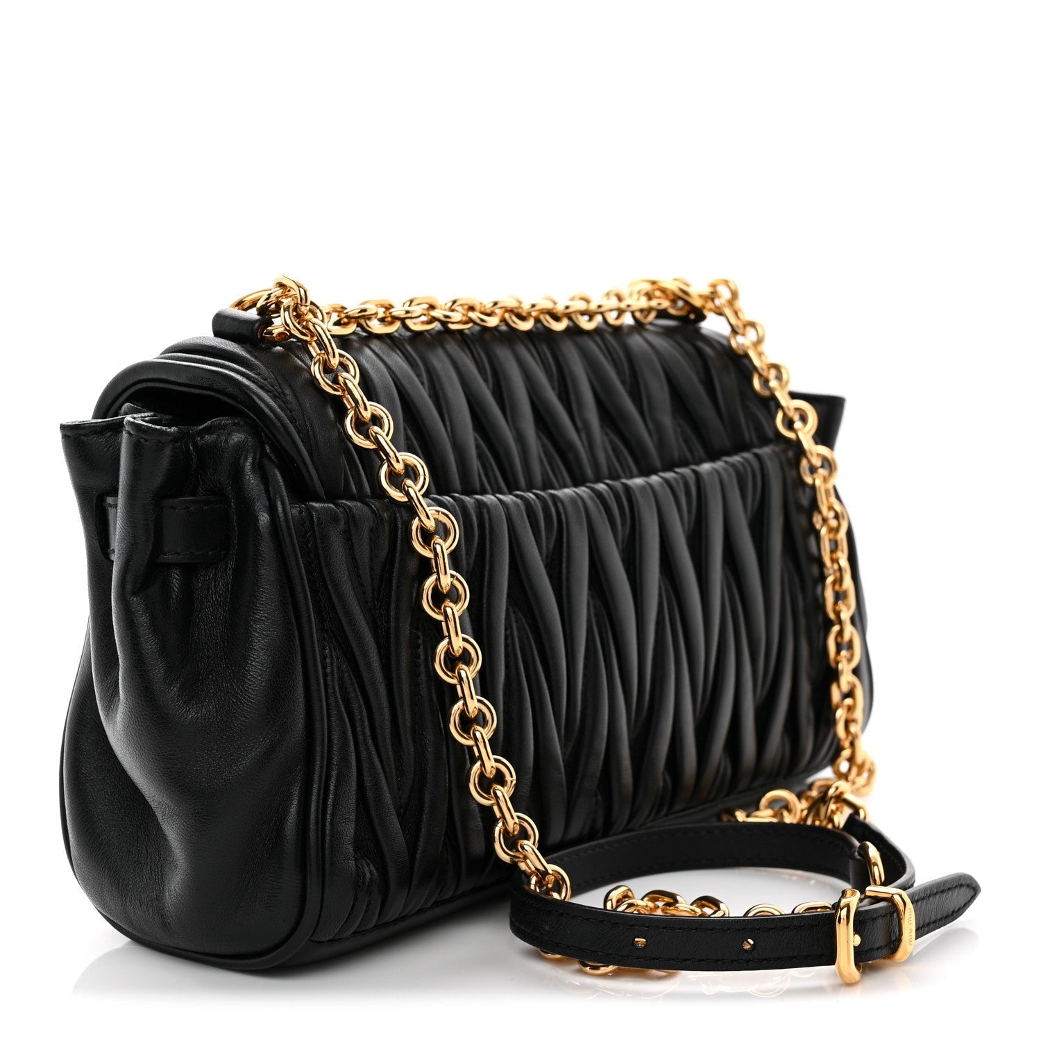 Nappa Matelasse Shoulder Bag Black