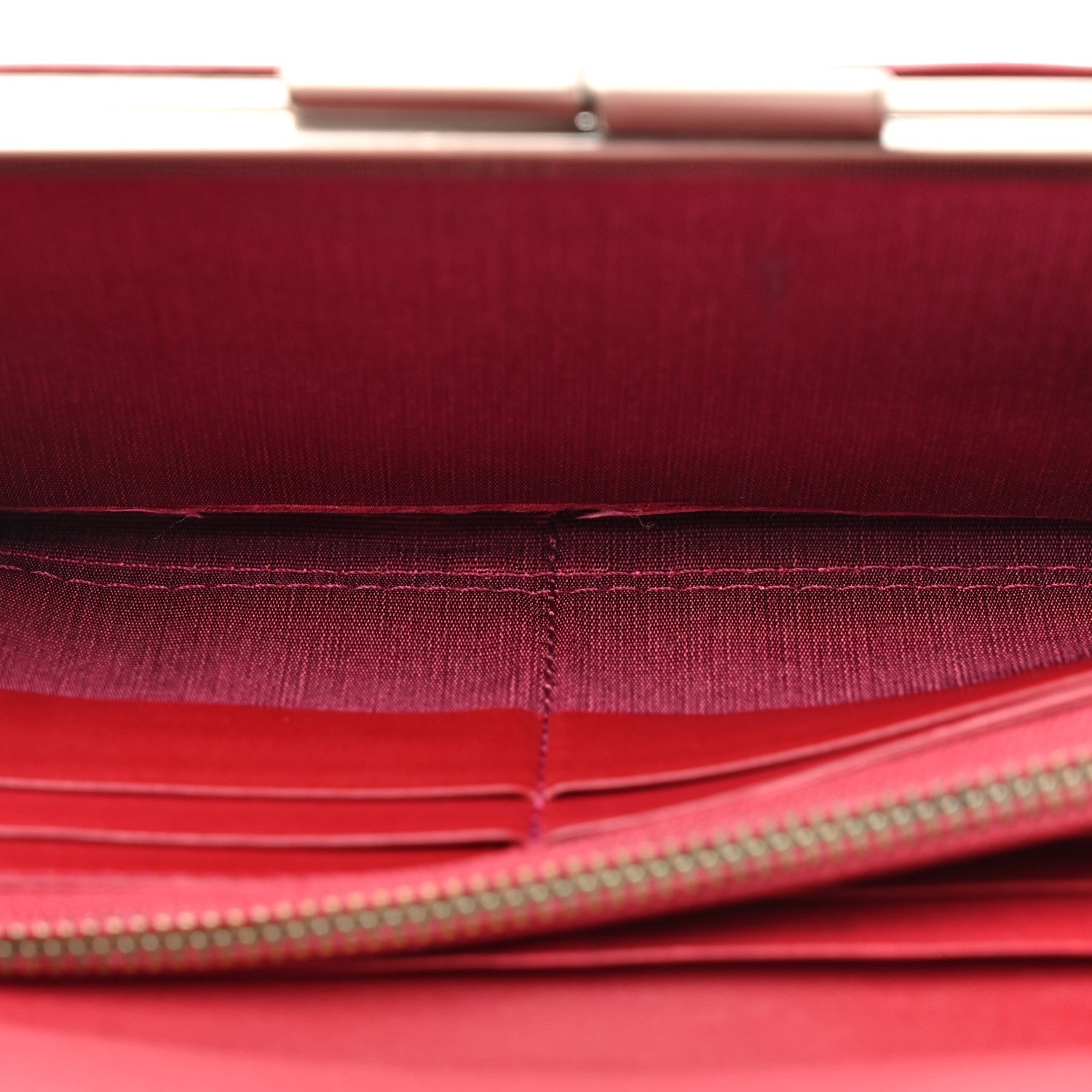 Patent Calfskin Wallet Red