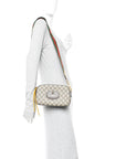 GG Supreme Monogram Web Neo Vintage Shoulder Bag Beige New Acero Crop