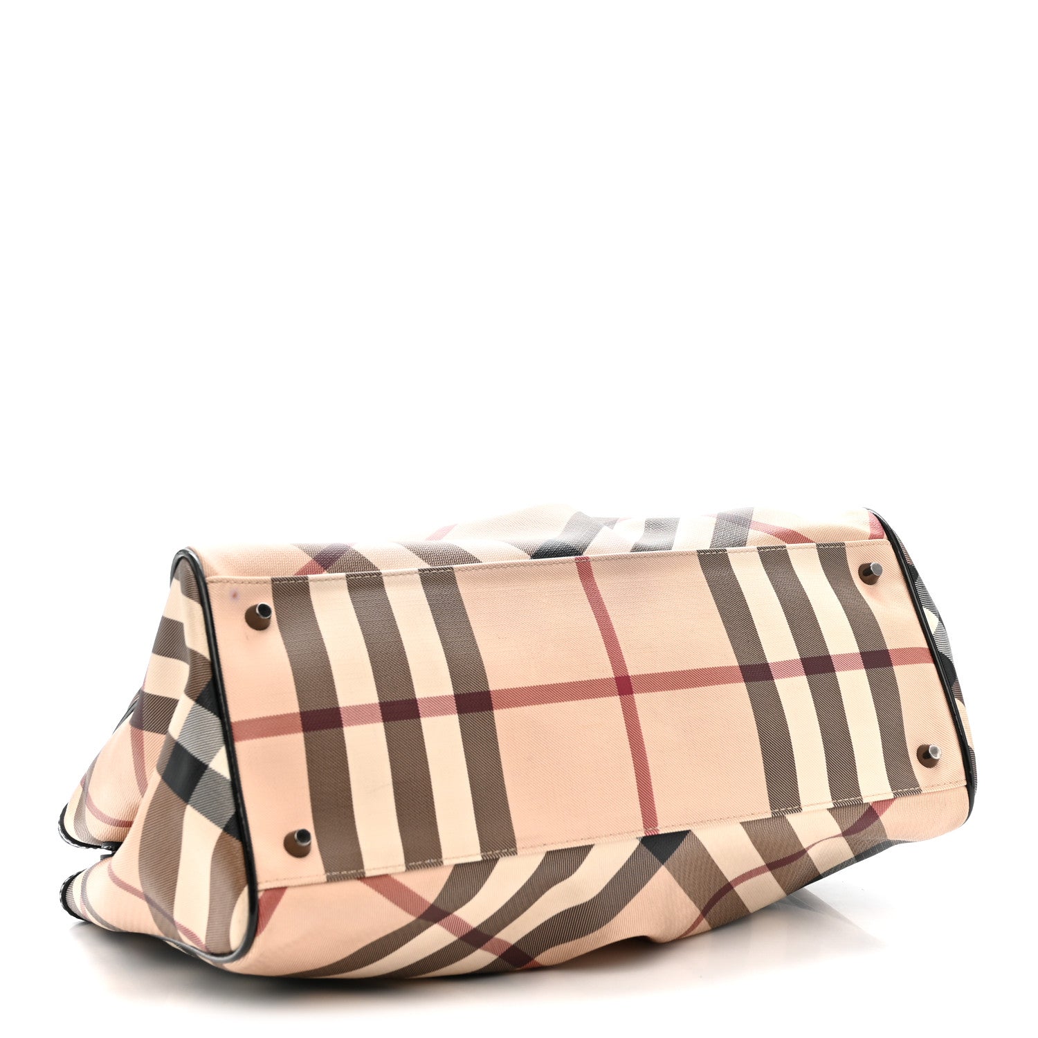Patent Trim Supernova Check Medium Melbury Tote Black