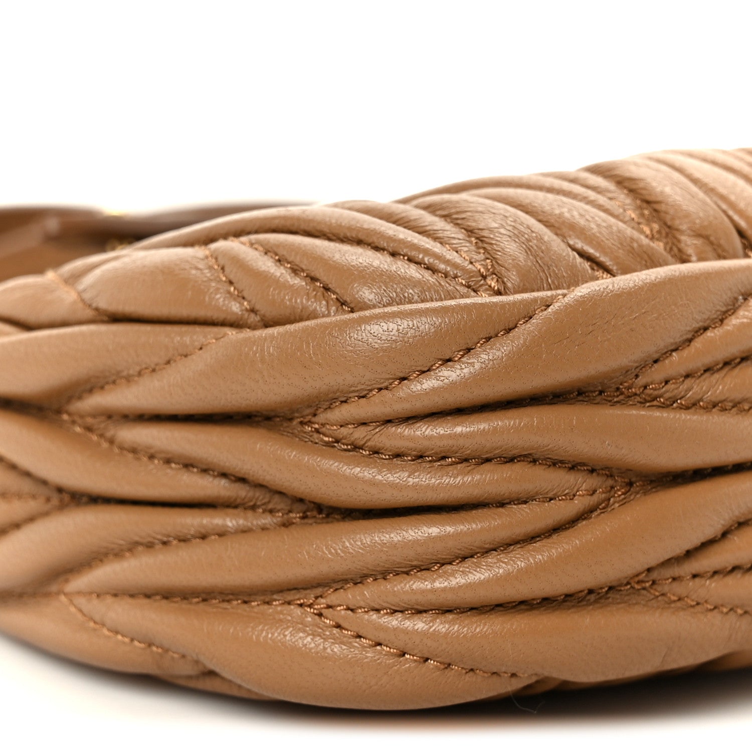 Nappa Matelasse Micro Wander Hobo Caramel