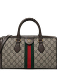 GG Supreme Monogram Web Medium Ophidia Boston Brown