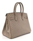 Ostrich Birkin 30 Mousse