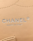 Caviar Quilted Jumbo Double Flap Light Beige