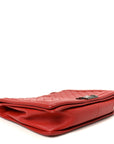 Calfskin Quilted Large Boy Flap Red