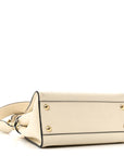 Vitello Seta Suede FF Mini Peekaboo Iconic Satchel  Uovo Sigaro Marrone