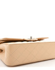 Caviar Quilted Small Double Flap Beige