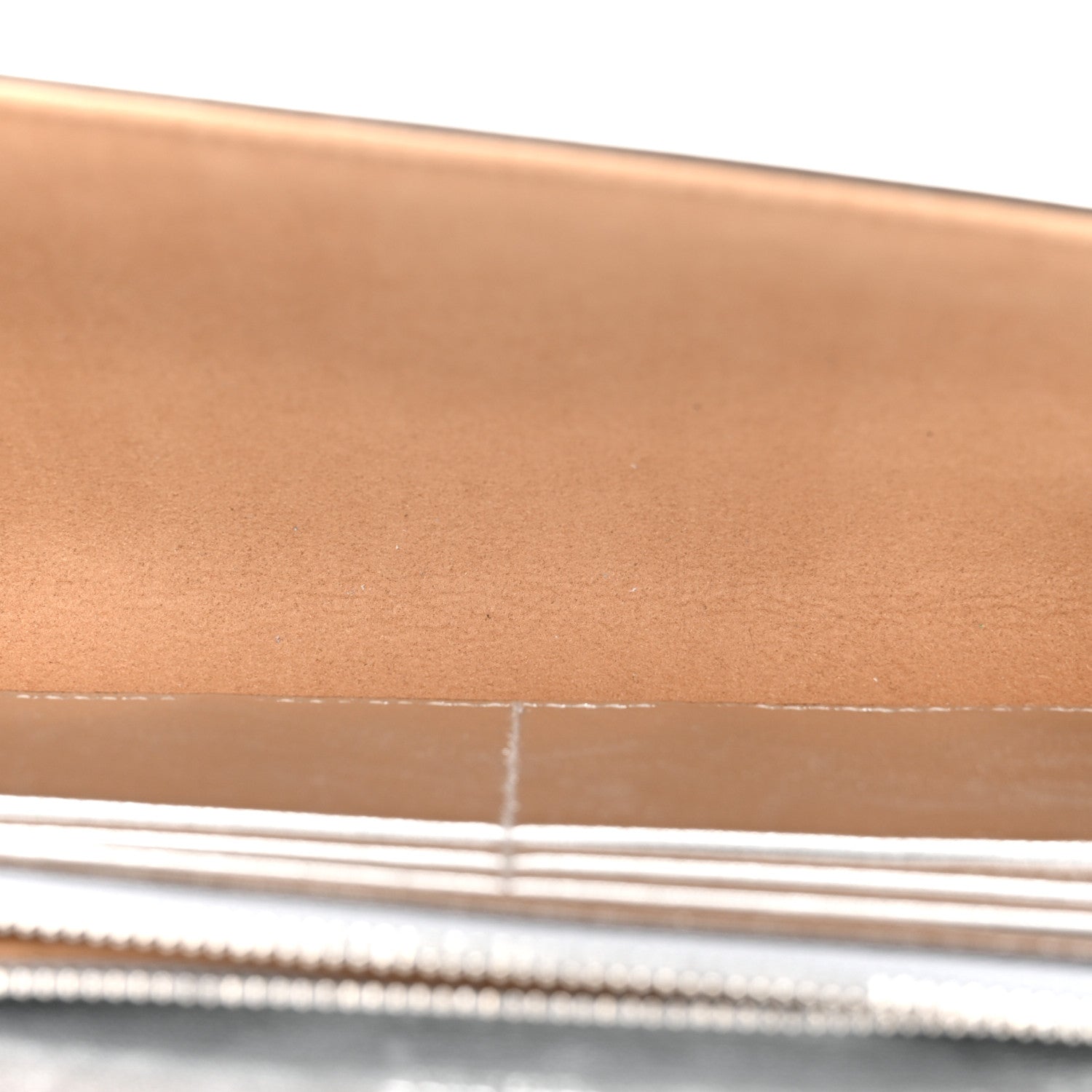 Metallic Mirror Fabric Emmie Clutch Bag Silver