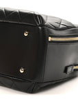 Lambskin Quilted Medium Trendy CC Bowling Bag Black