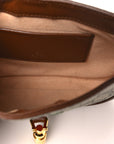 GG Supreme Monogram Azalea Calfskin Web Mini Jackie 1961 Hobo Beige Ebony Brown Sugar