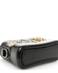 Aged Calfskin Quilted Charms Small Gabrielle Hobo Black