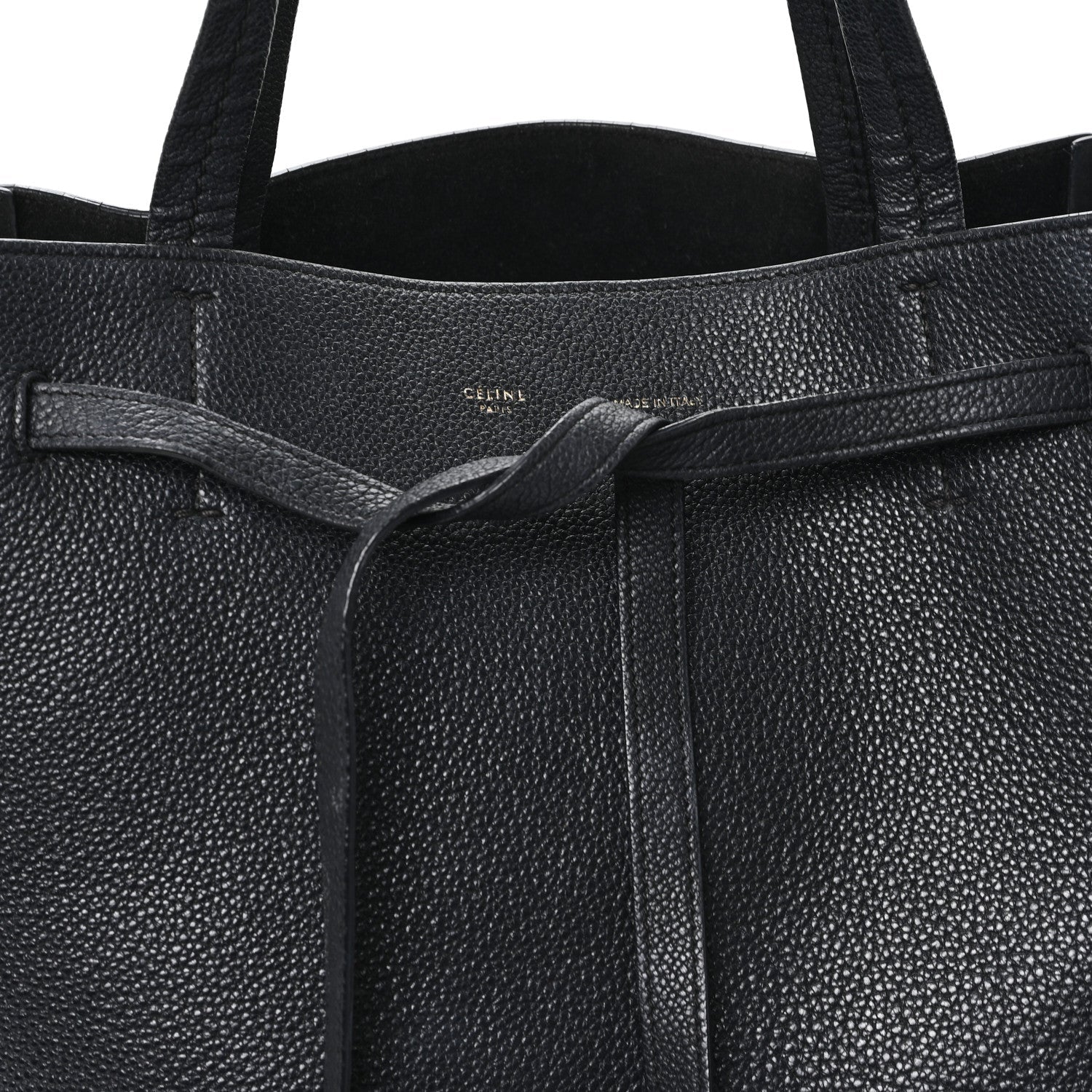 Soft Grained Calfskin Small Belt Cabas Phantom Black