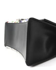 X GCCI Canvas Boarded Plutone Calfskin Flora Logo Print Small Hourglass Top Handle Bag White Multicolor Black
